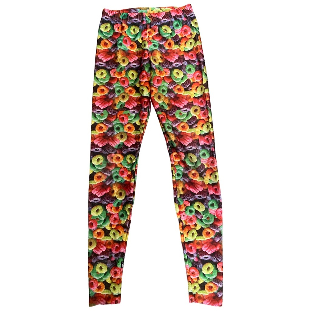 EUC Zara Terez Girls Medium Colorful Fruit Loop Leggings